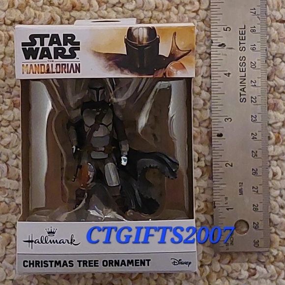 2020 Hallmark Star Wars The Mandalorian Ornament VHTF RARE Gun Down & White Box. - Picture 3 of 10